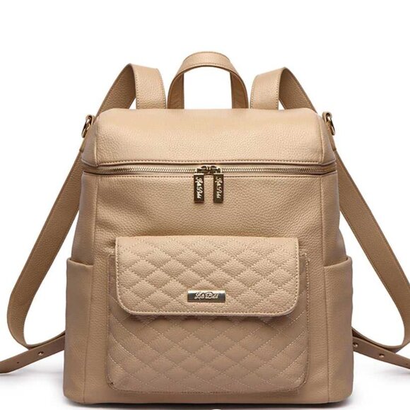 Luli Bebe- Monaco Diaper Bag-Latte Brown - Picture 8 of 14